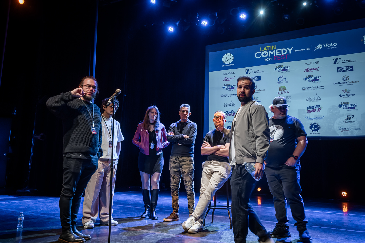 Cast on stage Latin Comedy Fest