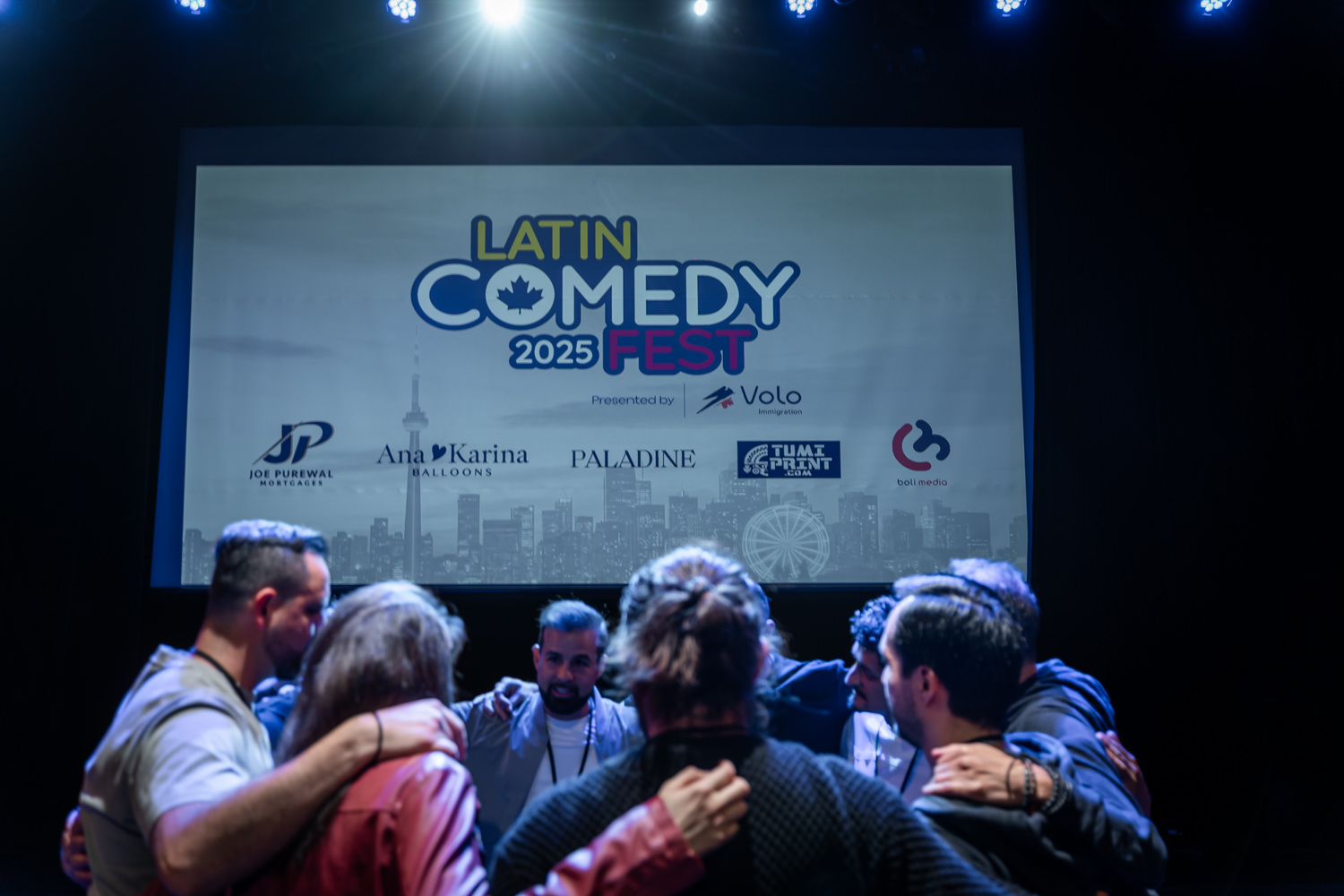 Pre-show huddle Latin Comedy Fest