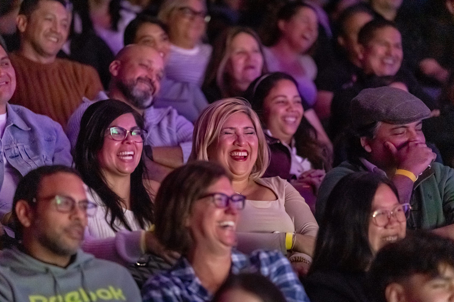 Audience laughing at Latin Comedy Fest