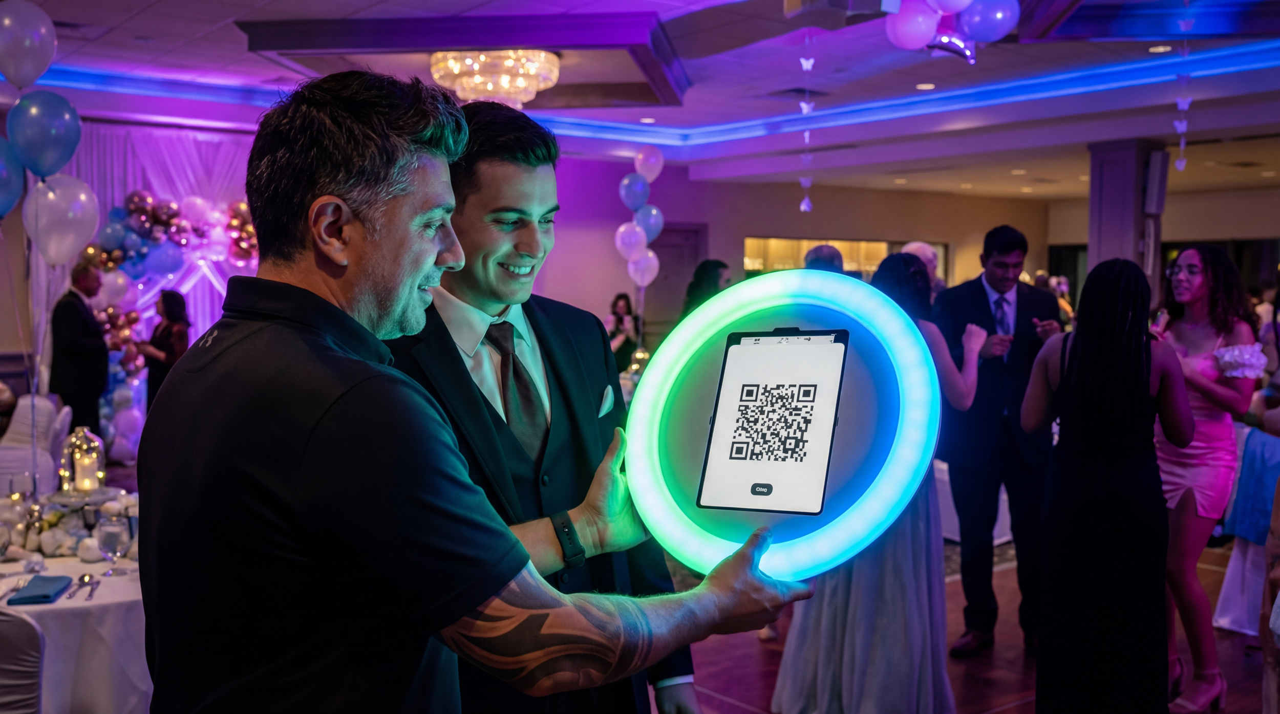 Ring Roamer operator smiling at wedding