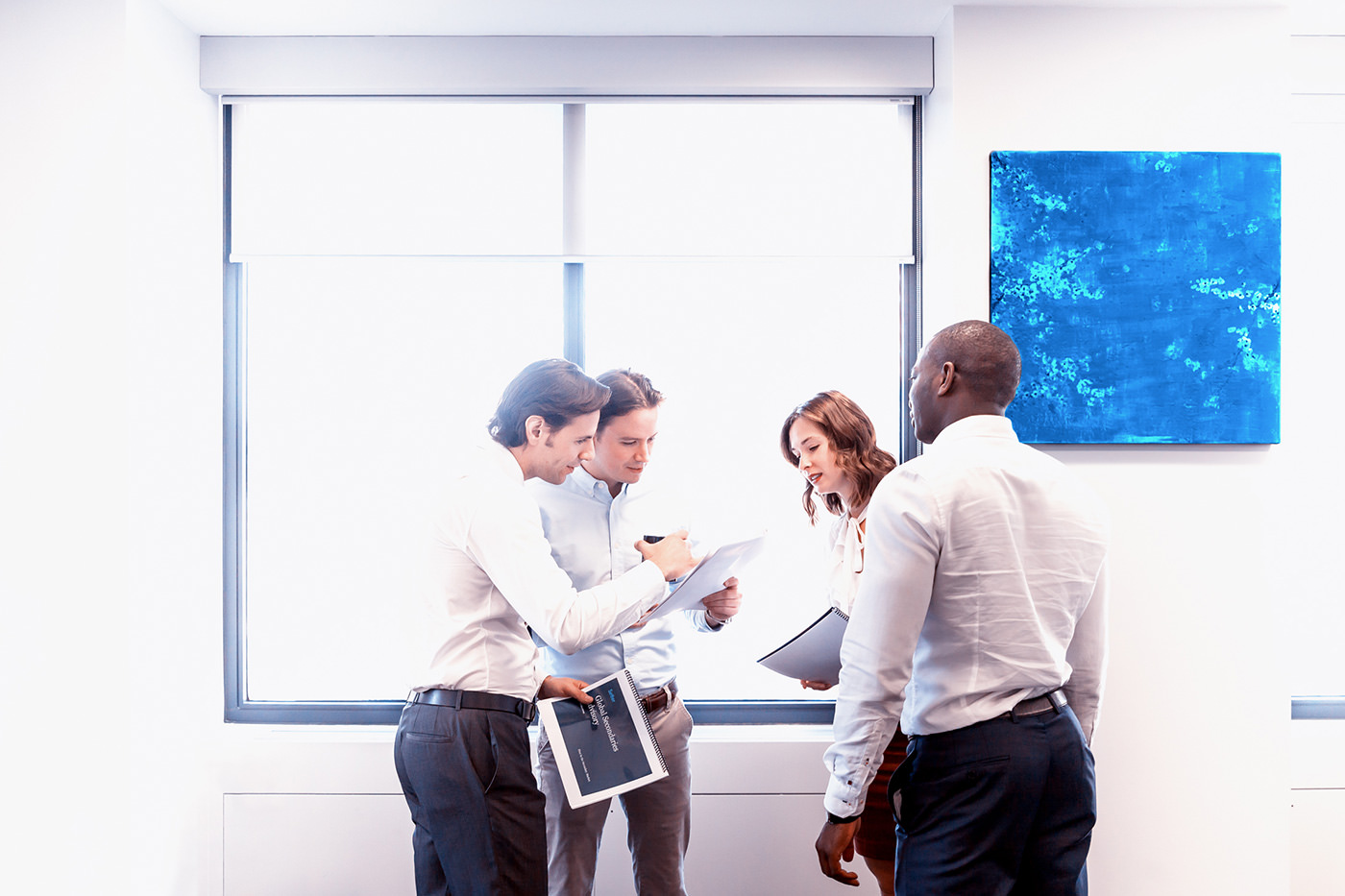 Corporate office team discussion photography