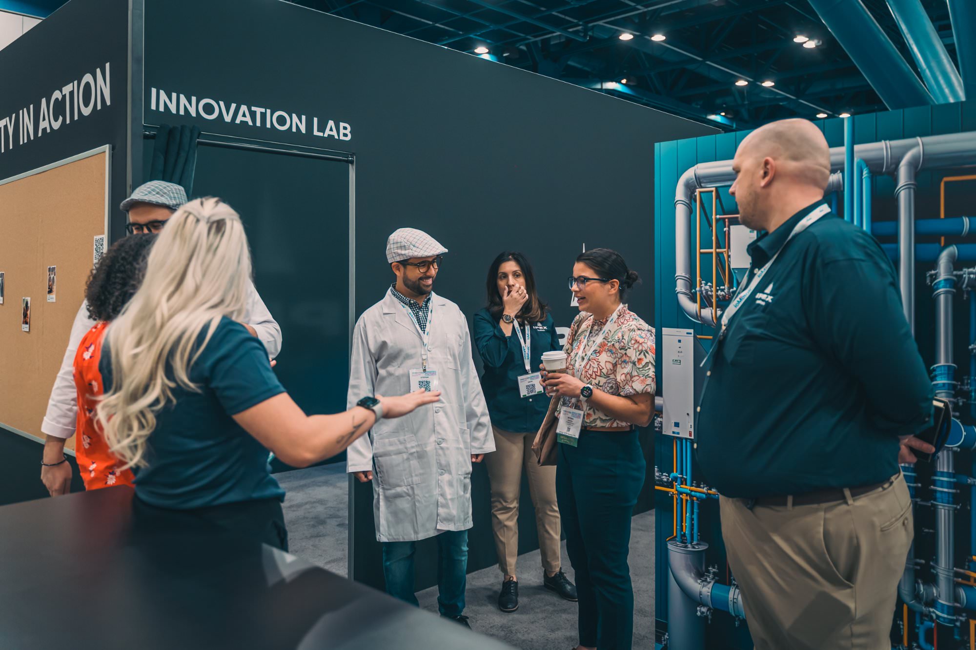 Attendees interacting outside Innovation Lab entry