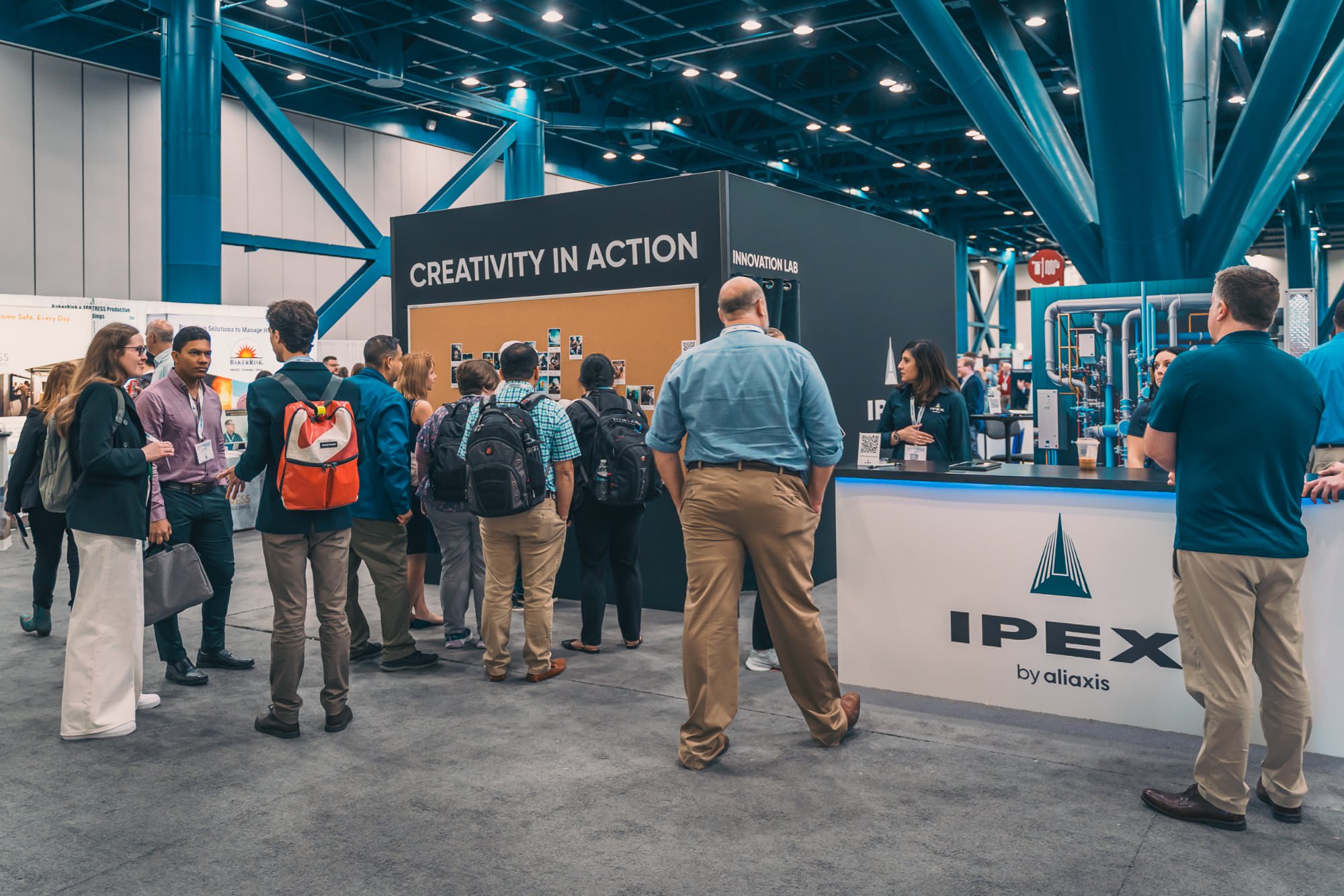 IPEX Innovation Lab booth exterior with crowd
