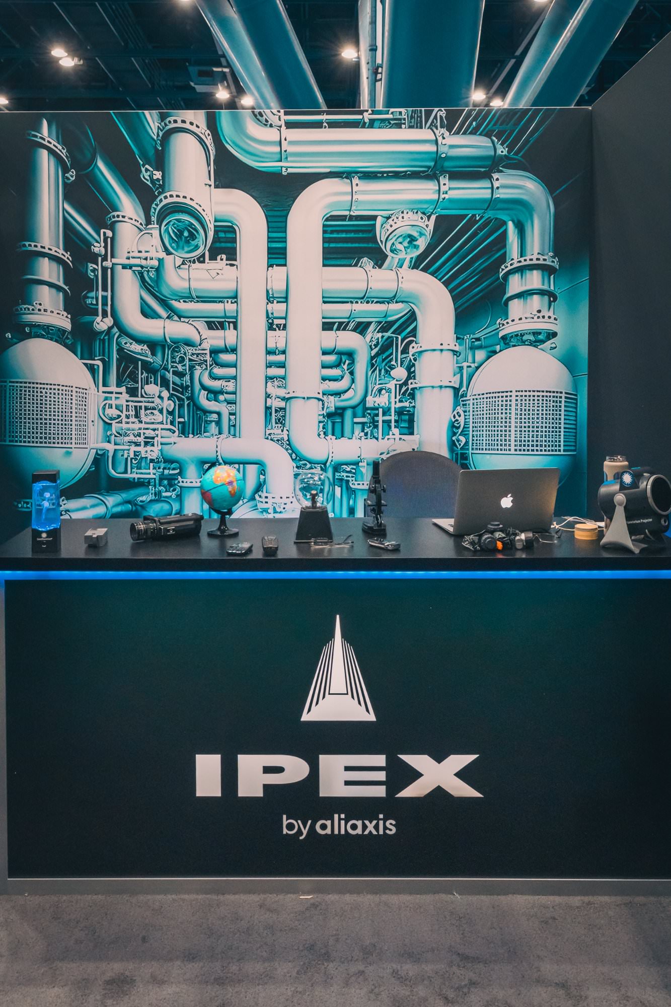 IPEX Innovation Lab interior setup and pipe mural