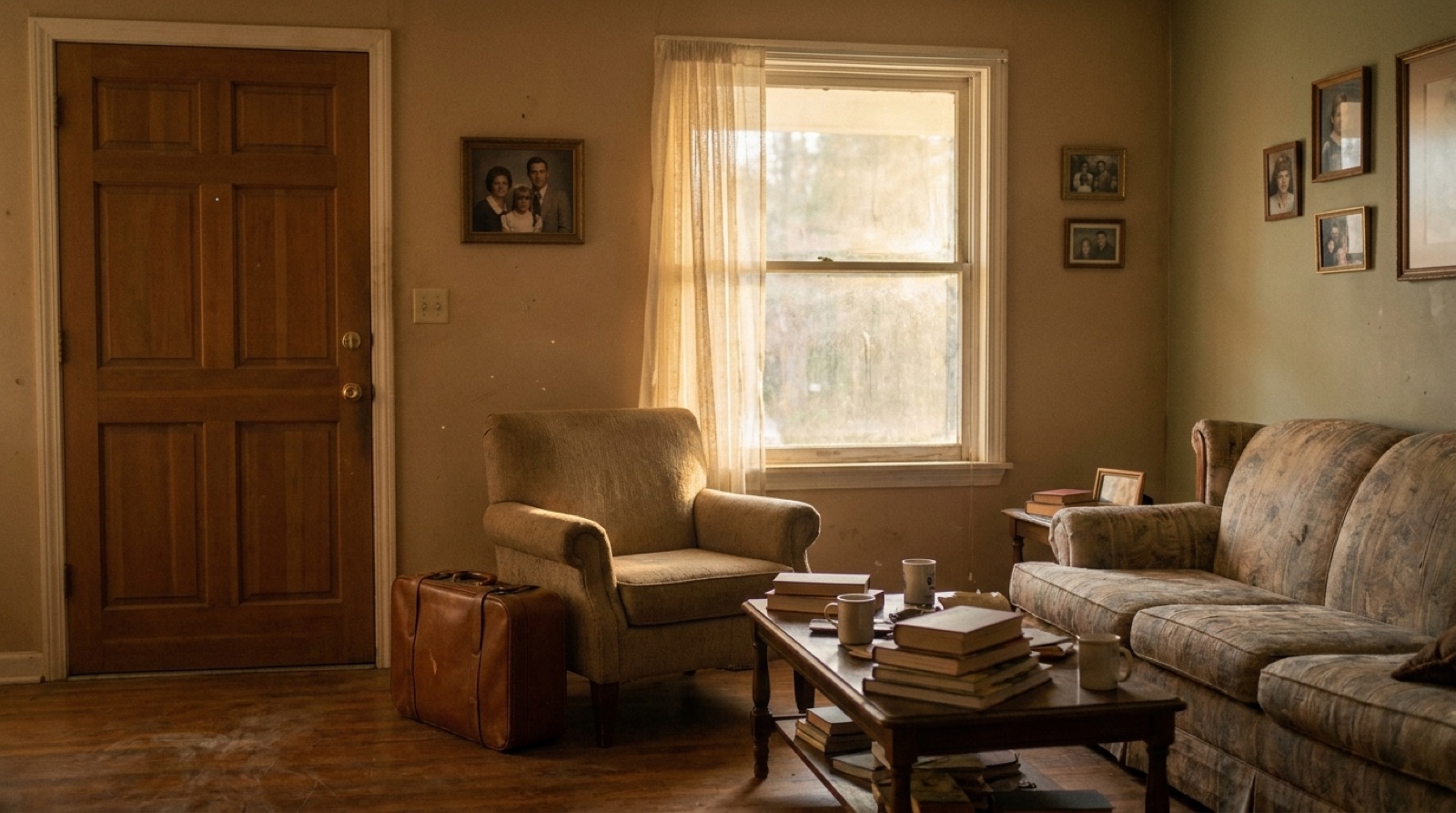 Scene one living room location concept the farewell Latina Beer Acepto