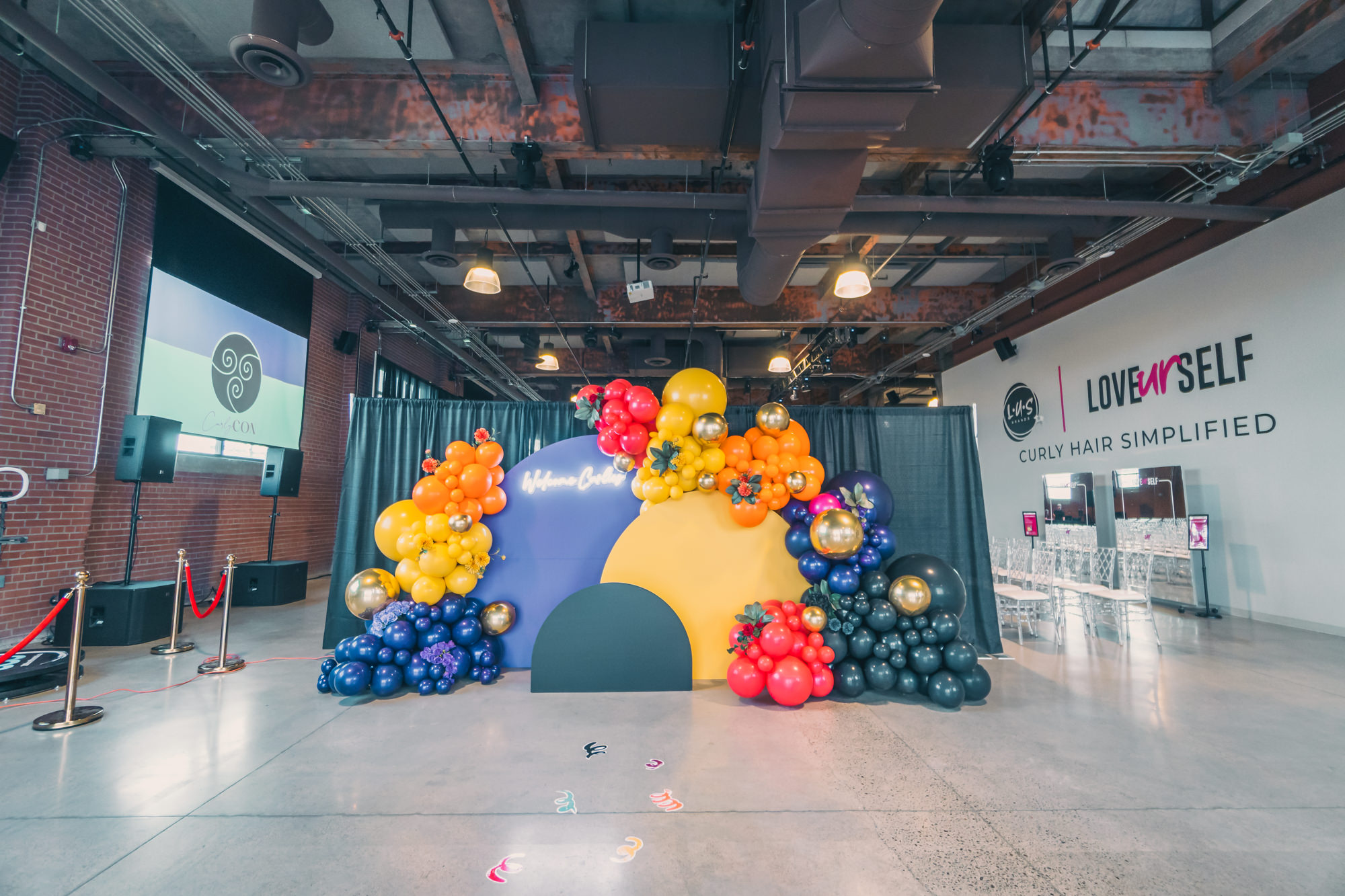 The Symes brand activation LUS Hair event setup